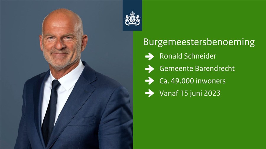 Bericht Nieuwe burgemeester in Barendrecht  bekijken